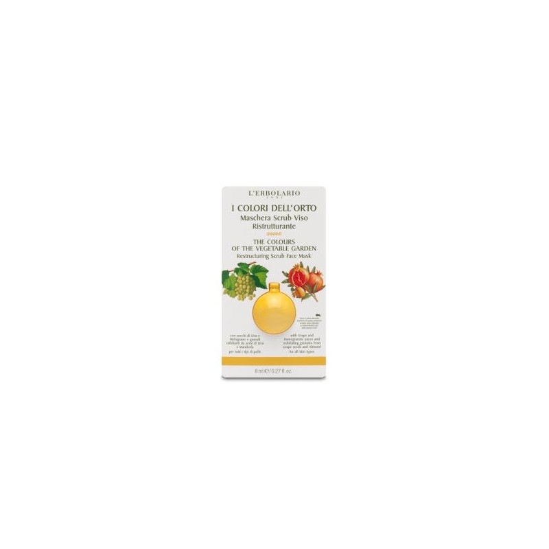 L´ERBOLARIO COLORES DEL HUERTO mascarilla exfoliante 8ml. L´ERBOLARIO COLORES DEL HUERTO mascarilla exfoliante 8ml.