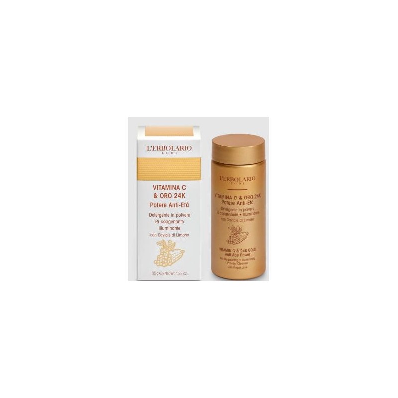 L´ERBOLARIO VITAMINA C ORO limpiadora en polvo 35gr. L´ERBOLARIO VITAMINA C ORO limpiadora en polvo 35gr.