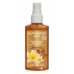 ALPHANOVA ACEITE SECO RADIANTE con purpurina 125ml. BIO