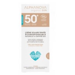 ALPHANOVA SOLAR FACIAL SPF50+ color hipoalergenico 50gr. BIO