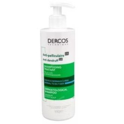 DERCOS CHAMPU ANTICASPA cabello graso 400ml.