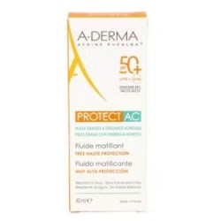 A-DERMA PROTECT-AC fluido matificante FPS 50+ 40ml.