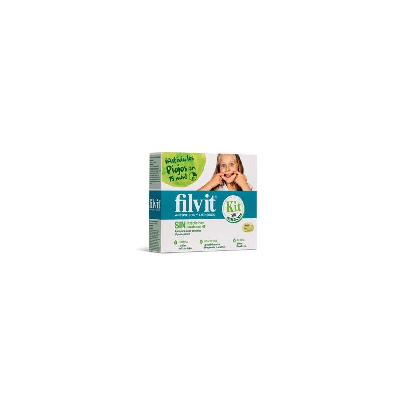 FILVIT KIT DIMETICONA locion+acondicionador+peine