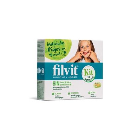 FILVIT KIT DIMETICONA locion+acondicionador+peine