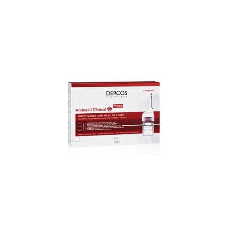 DERCOS AMINEXIL CLINICAL 5 MUJER 21X6ml.