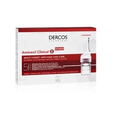 DERCOS AMINEXIL CLINICAL 5 MUJER 21X6ml.