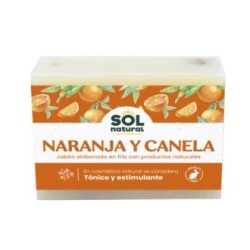 SOLNATURAL JABON EN PASTILLA  de canela y naranja 100gr.