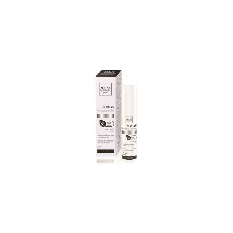 ACM Laboratoires DUOLYS crema solar anti-edad SPF 50+ 50ml. ACM Laboratoires DUOLYS crema solar anti-edad SPF 50+ 50ml.