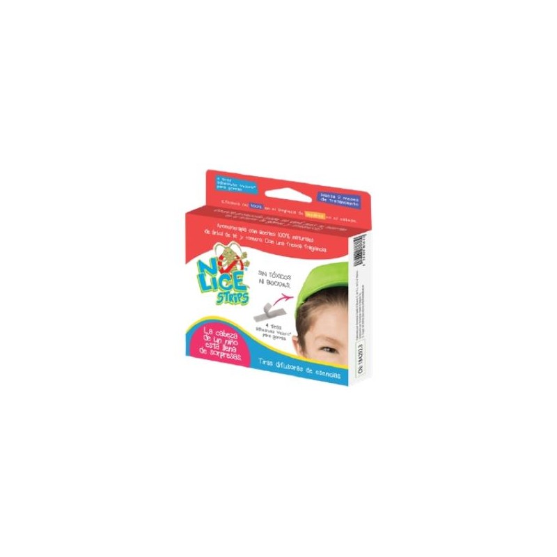 NO LICE STRIPS tiras auto-adhesivas antipiojos 2ud