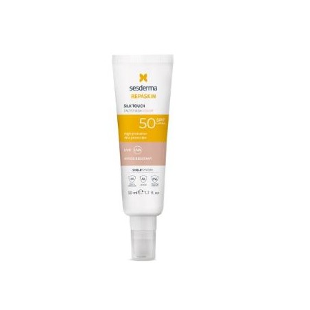REPASKIN fotoprotector SPF50 tacto seda color 50ml