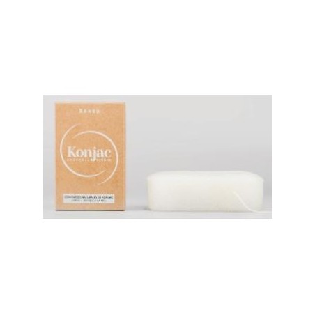 KONJAC esponja corporal exfoliante blanca 5gr.