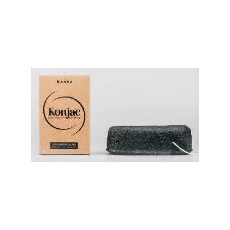 KONJAC esponja corporal exfoliante negra 5gr.
