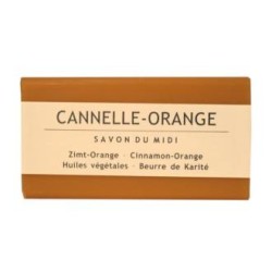 SAVON DU MIDI JABON EN PASTILLA de canela y naranja 100gr. BIO