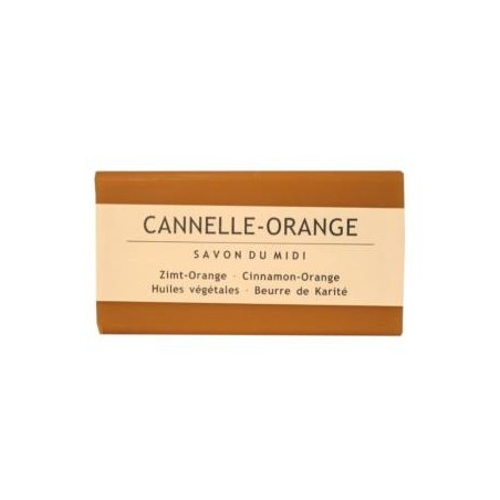 SAVON DU MIDI JABON EN PASTILLA de canela y naranja 100gr. BIO