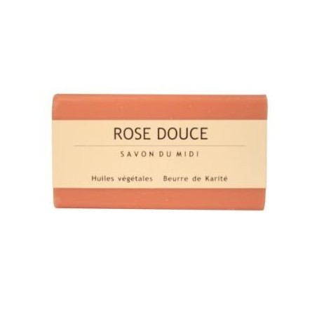 SAVON DU MIDI JABON EN PASTILLA de rosa dul 100gr. BIO