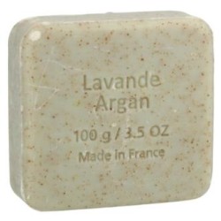 SAVON DU MIDI JABON EXFOLIANTE argan-lavanda pastilla 100gr. BIO