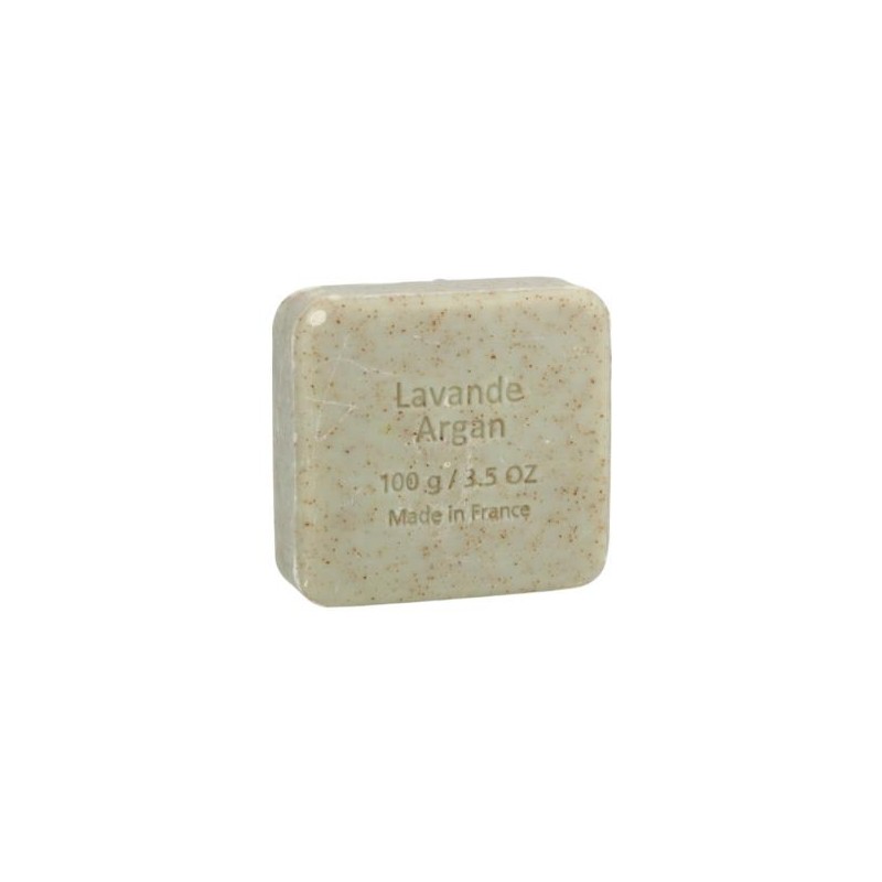 SAVON DU MIDI JABON EXFOLIANTE argan-lavanda pastilla 100gr. BIO