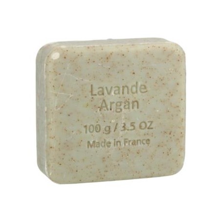 SAVON DU MIDI JABON EXFOLIANTE argan-lavanda pastilla 100gr. BIO
