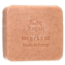 SAVON DU MIDI JABON EXFOLIANTE argan-rosa pastilla 100gr. BIO