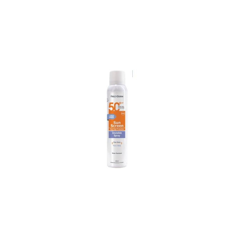 FREZYDERM SUN SCREEN SPF50+ spray solar invisible 200ml. FREZYDERM SUN SCREEN SPF50+ spray solar invisible 200ml.