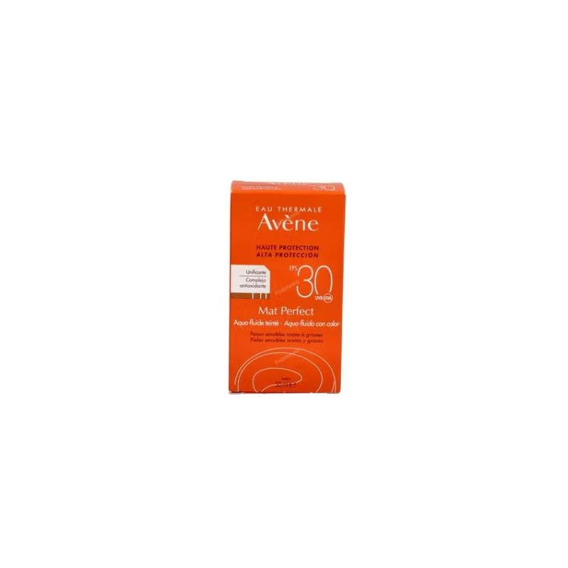 AVENE MAT PERFECT aqua fluido con color SPF 30 50ml. AVENE MAT PERFECT aqua fluido con color SPF 30 50ml.