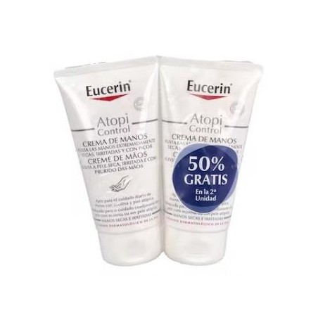 EUCERIN ATOPI CONTROL DUPLO crema de manos 75ml (2ªUd 50%)