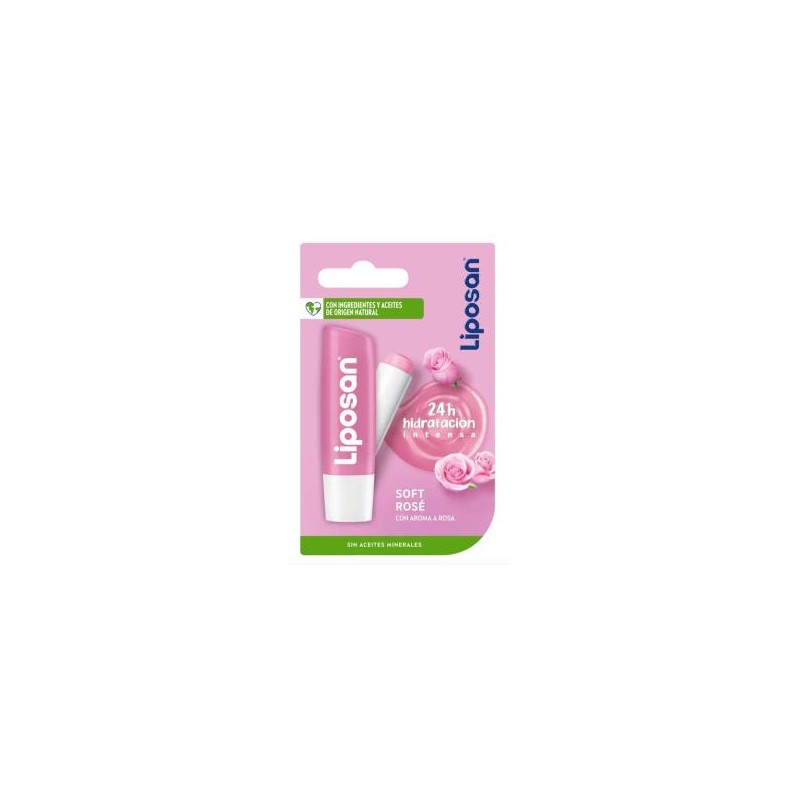 LIPOSAN LIPOSAN SOFT ROSE protector labial 24H rosa 4,8gr. LIPOSAN LIPOSAN SOFT ROSE protector labial 24H rosa 4,8gr.