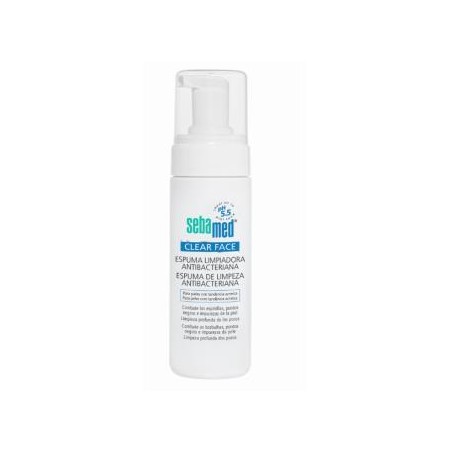 SEBAMED CLEAR FACE ESPUMA LIMPIADORA antibacteriana 150ml.