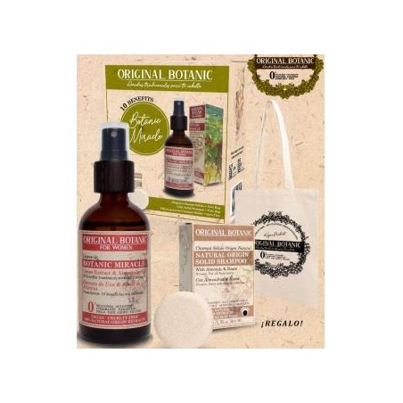 KIT BOTANIC MIRACLE leave in 150ml+champu 50gr+bag