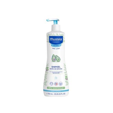 MUSTELA BABYGEL baño de espuma bebe-niño 750ml.