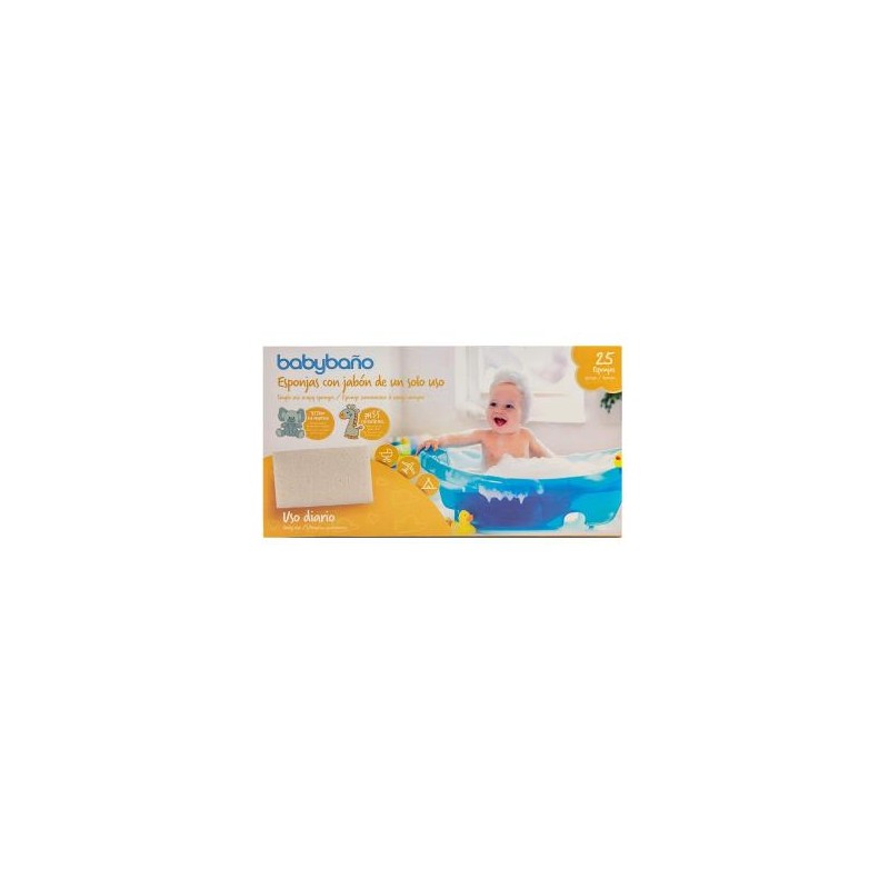 BABYBAÑO ESPONJA C/ JABON un solo uso 25un BABYBAÑO ESPONJA C/ JABON un solo uso 25un