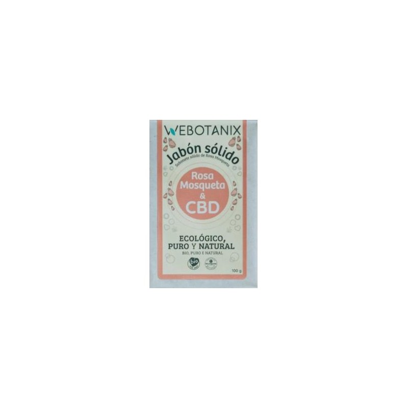 JABON SOLIDO CBD-ROSA MOSQUETA 100gr BIO VEGAN