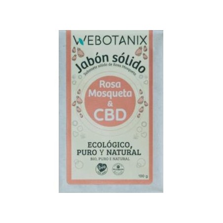 JABON SOLIDO CBD-ROSA MOSQUETA 100gr BIO VEGAN