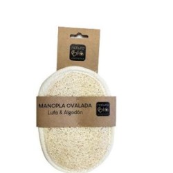 NATURASPA MANOPLA OVALADA LUFA-ALGODON