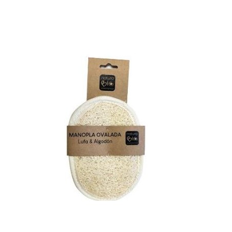 NATURASPA MANOPLA OVALADA LUFA-ALGODON