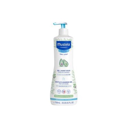 MUSTELA GEL DE BAÑO suave bebe-niño 750ml.
