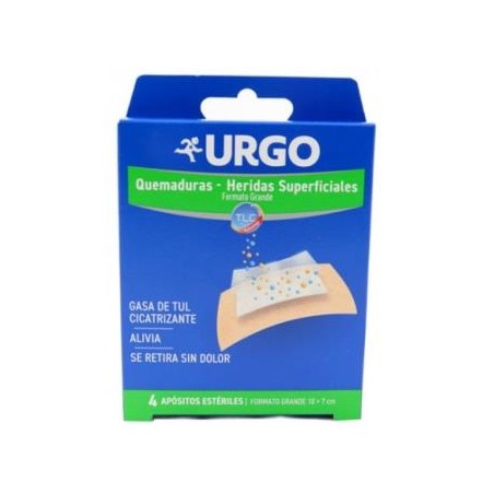URGO URGO QUEMADURAS 10x7cm 4 apositos