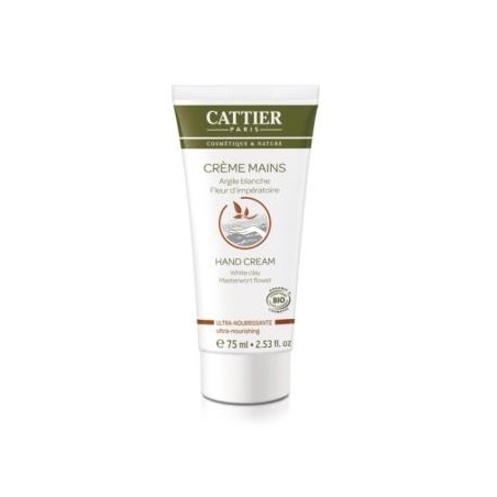 CATTIER CREMA DE MANOS con arcilla blanca 75ml.