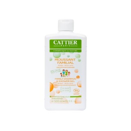 CATTIER GEL DE DUCHA Y CHAMPU FAMILIAR sin sulfatos 500ml.
