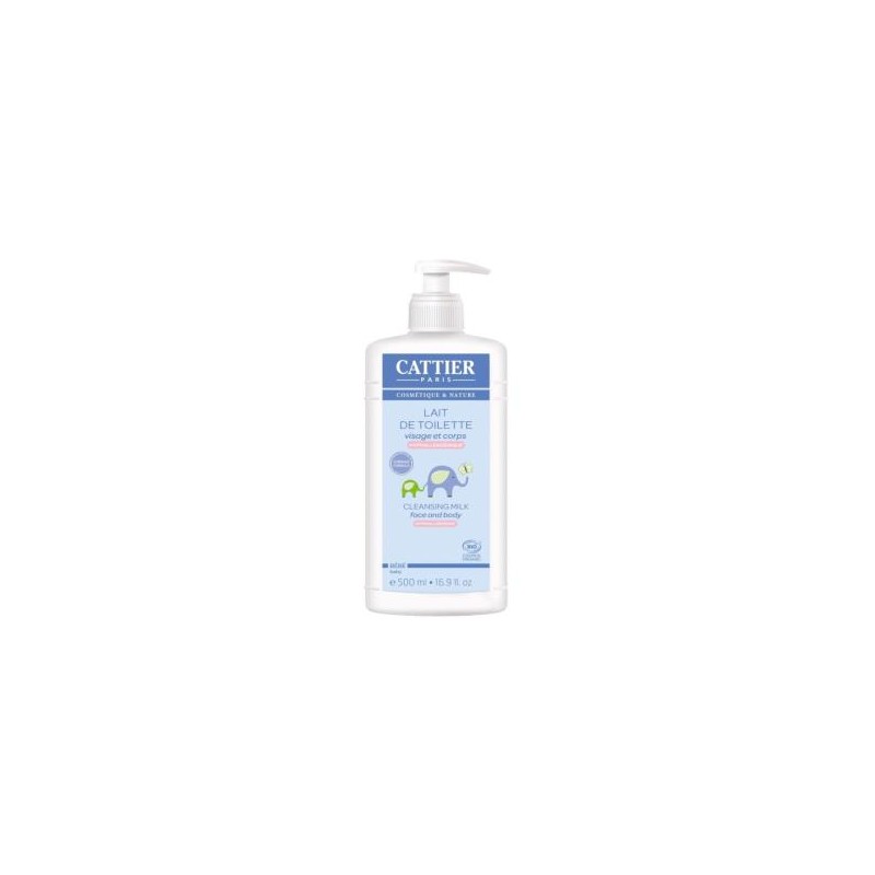 LECHE HIDRATANTE BEBE limpia cara y cuerpo 500ml.