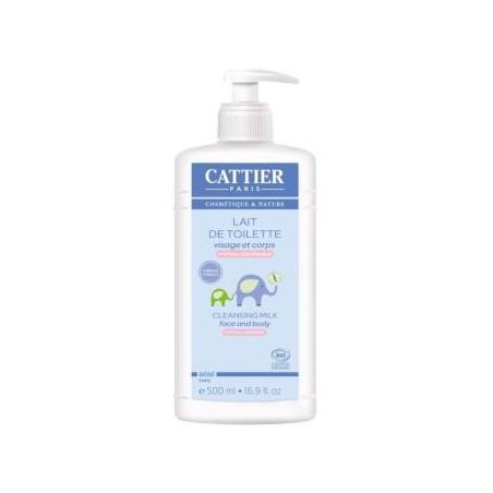 LECHE HIDRATANTE BEBE limpia cara y cuerpo 500ml.