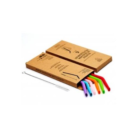 IRISANA PAJITAS REUTILIZABLES DE SILICONA  6uds. IR115