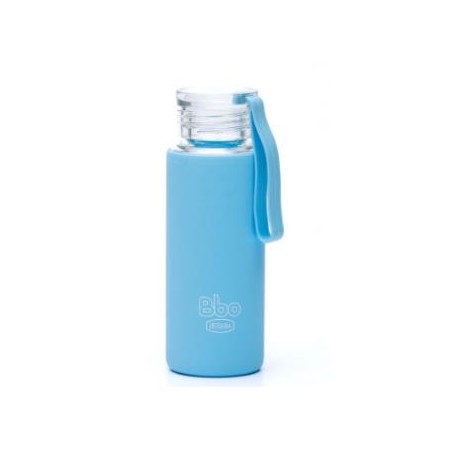 IRISANA BOTELLA BOROSILICATO con silicona azul 330ml. BBO4