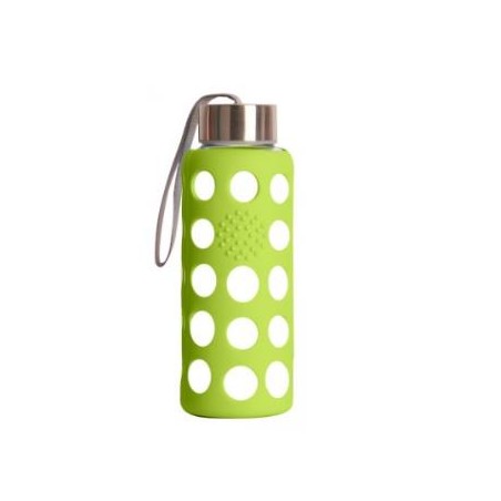IRISANA BOTELLA BOROSILICATO con silicona verde 300m BBO6