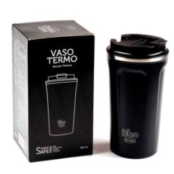 IRISANA VASO TERMO ACERO INOXIDABLE negro 450ml. BBO19.NE