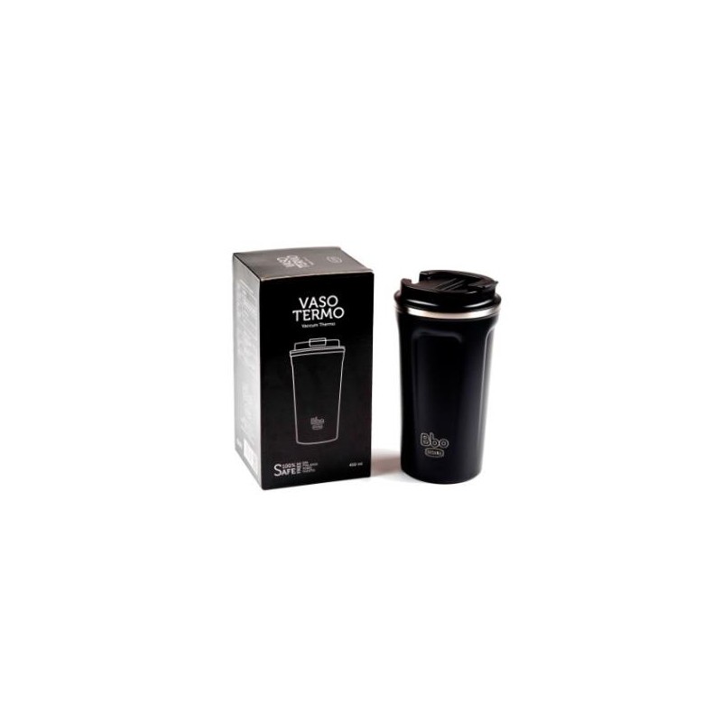 IRISANA VASO TERMO ACERO INOXIDABLE negro 450ml. BBO19.NE