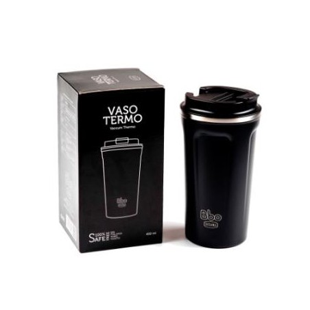 IRISANA VASO TERMO ACERO INOXIDABLE negro 450ml. BBO19.NE