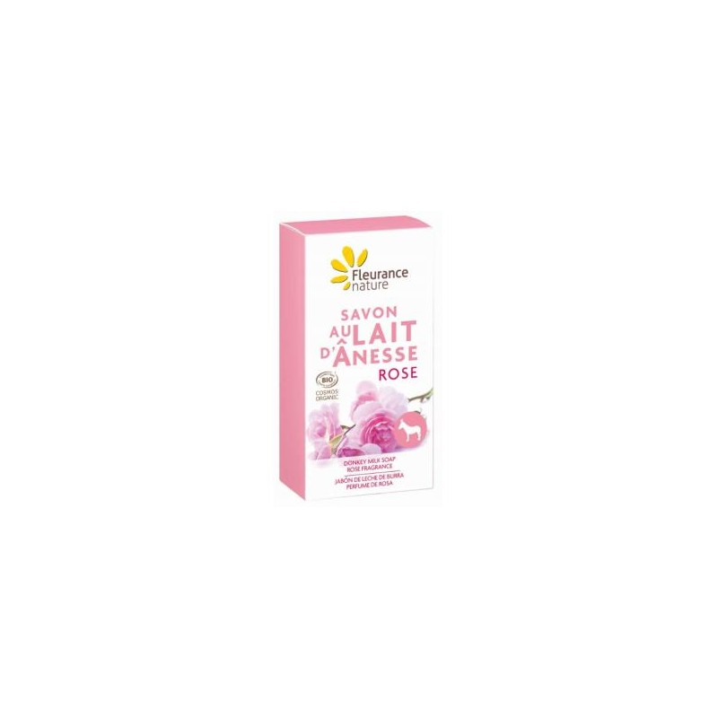FLEURANCE NATURE JABON LECHE DE BURRA perfume de rosa 100gr.