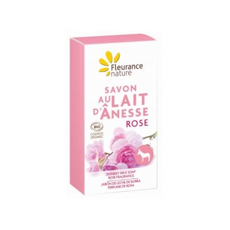 FLEURANCE NATURE JABON LECHE DE BURRA perfume de rosa 100gr.