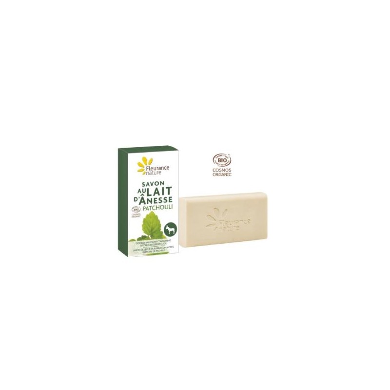 FLEURANCE NATURE JABON LECHE DE BURRA con patchouli pastilla 100gr.